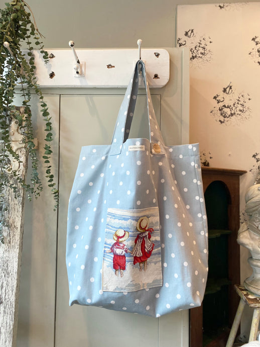Embroidered Spotty Bag