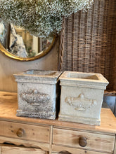 Pair of Heavy Stone Plant Pots