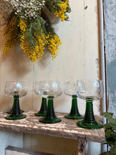 Vintage Green Wine Glasses