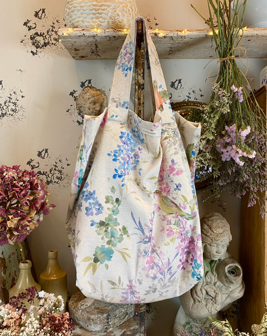 Floral Linen Bag