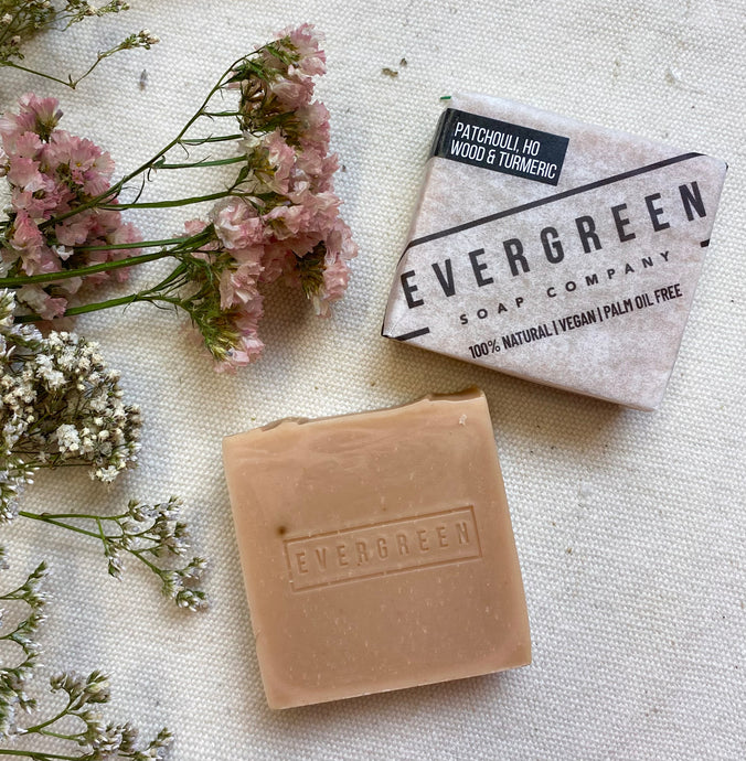 Patchouli, Ho Wood & Turmeric - Evergreen Natural Soap