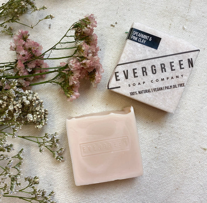 Spearmint & Pink Clay - Evergreen Natural Soap