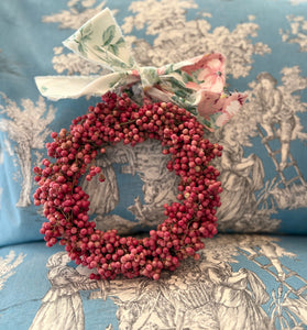 Pink Pepperberry Wreath