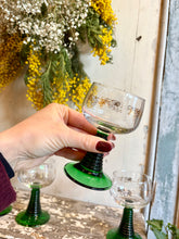 Vintage Green Wine Glasses