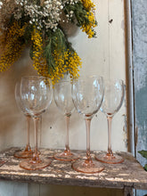 Vintage Pink Wine Glasses