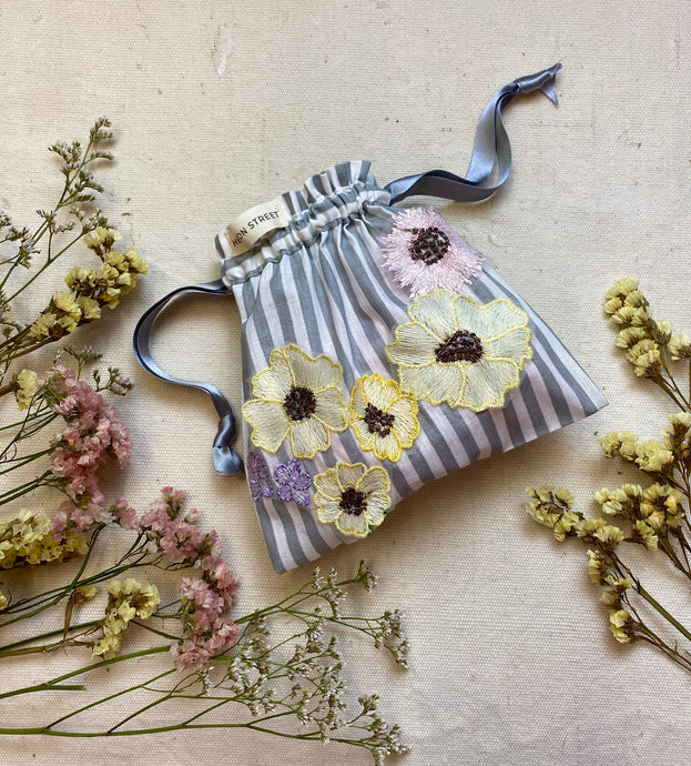 Floral Drawstring Bag - Mini