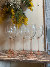 Vintage Pink Wine Glasses