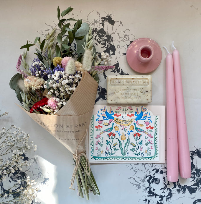 Floral & Candle Birthday Gift Box