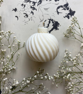 White Bauble Candle