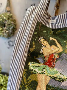 Embroidered Linen Bag