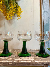 Vintage Green Wine Glasses
