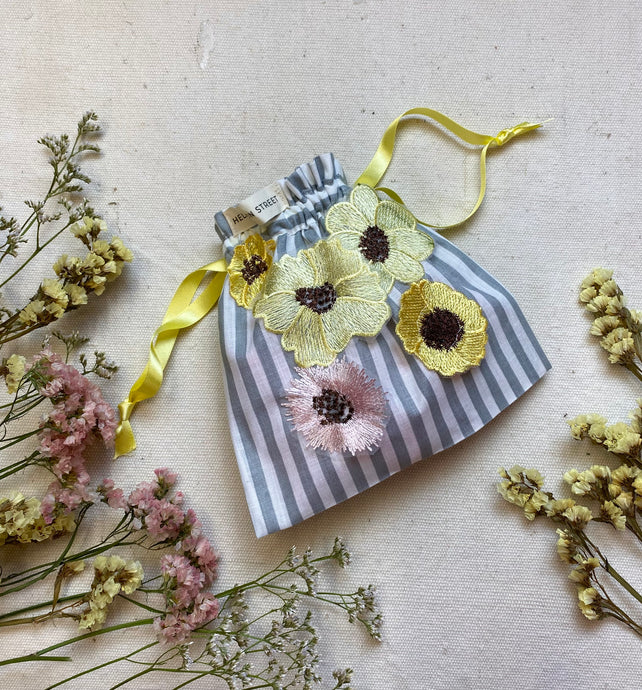 Floral Drawstring Bag - Mini