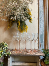 Vintage Pink Wine Glasses