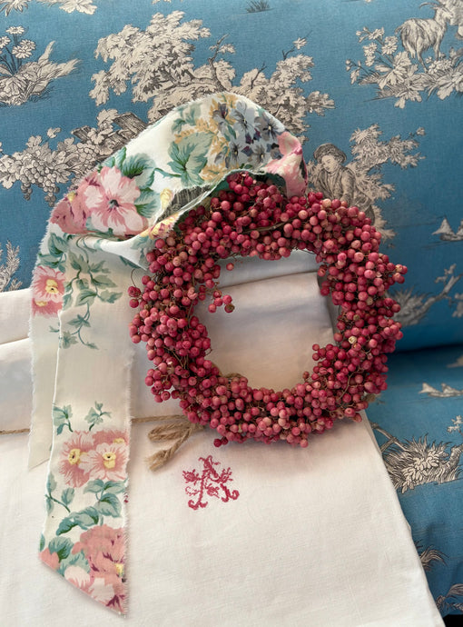 Pink Pepperberry Wreath