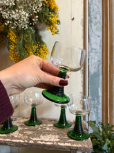 Vintage Green Wine Glasses