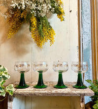 Vintage Green Wine Glasses