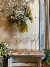 Vintage Pink Wine Glasses