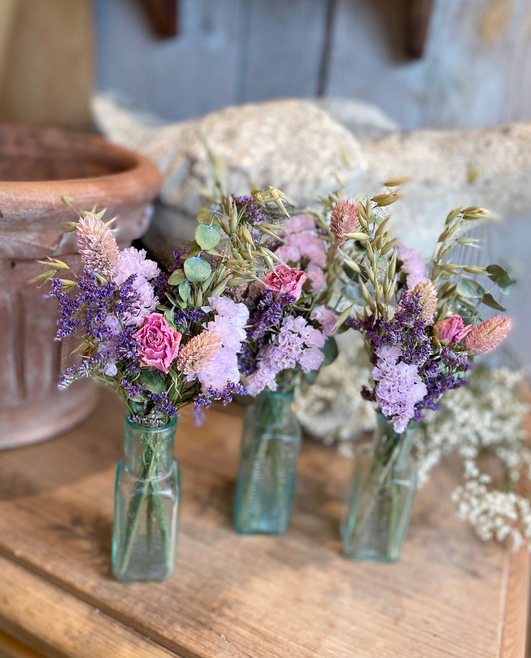 Dried Flower Vintage Bottle