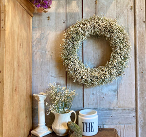 Dried Gypsophila Wreath - Medium