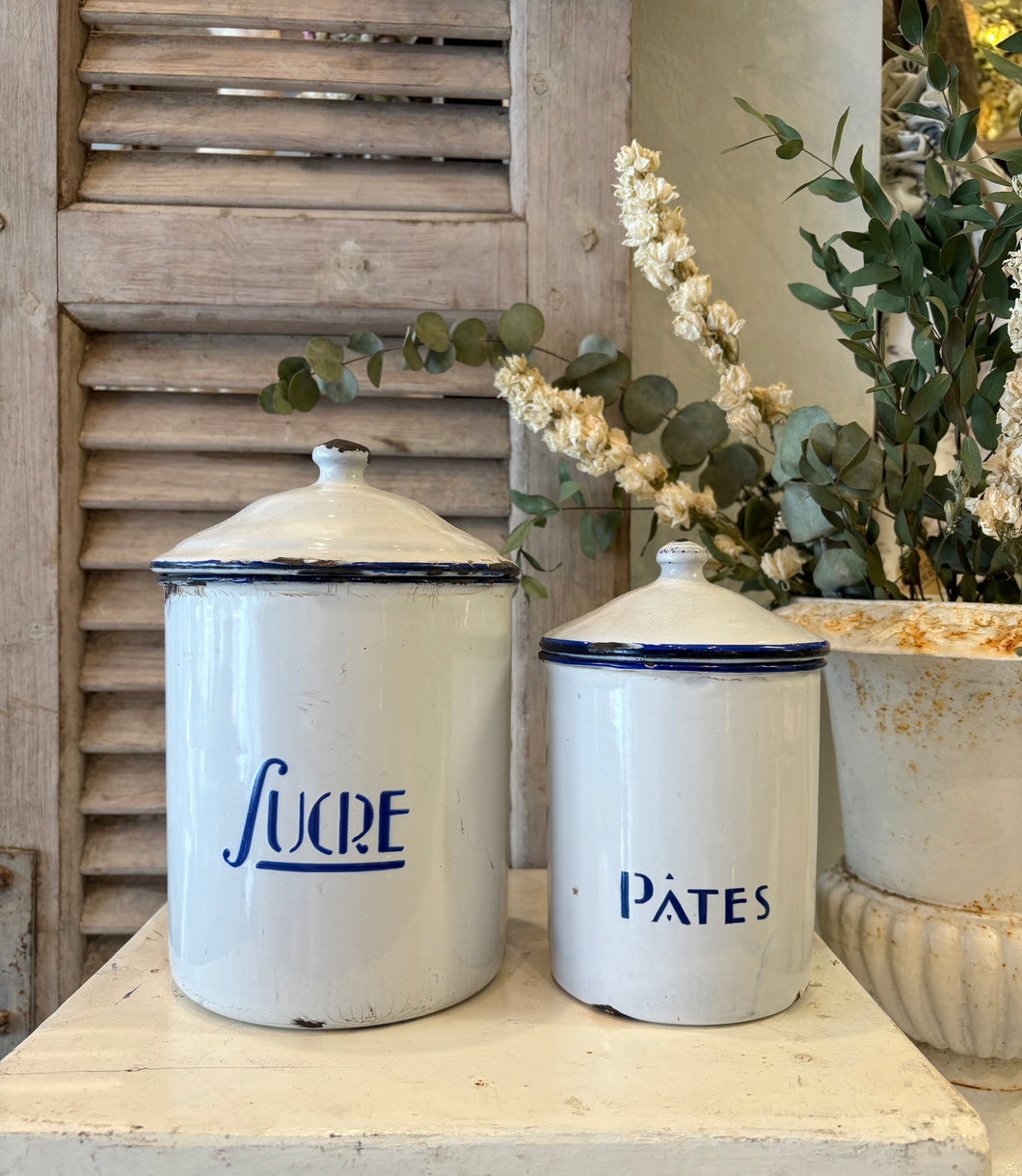 French Enamel Jars