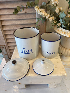 French Enamel Jars