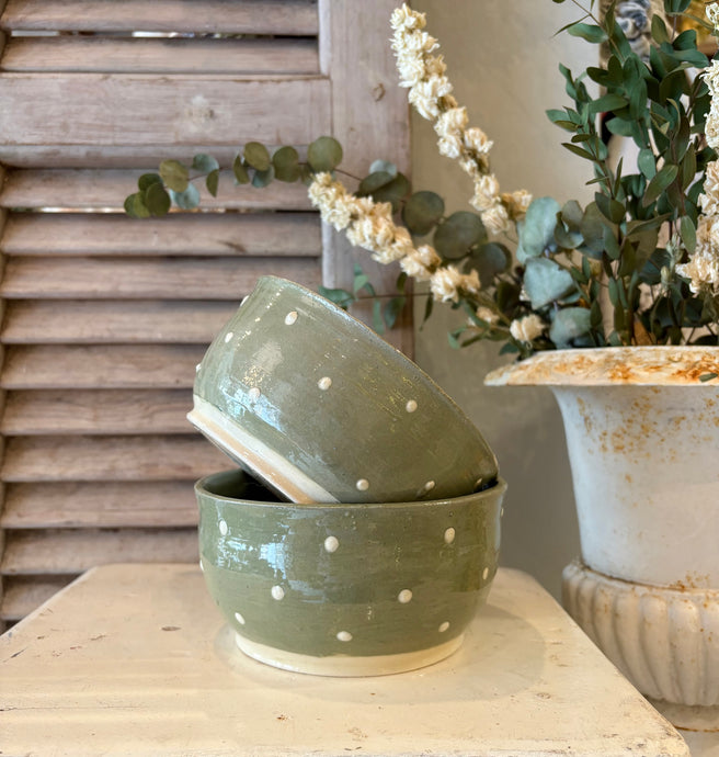 Handmade Ceramic Cereal Bowl Pair