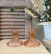 Vintage Pink Candlesticks