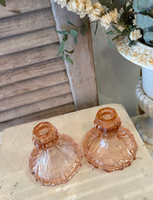 Vintage Pink Candlesticks