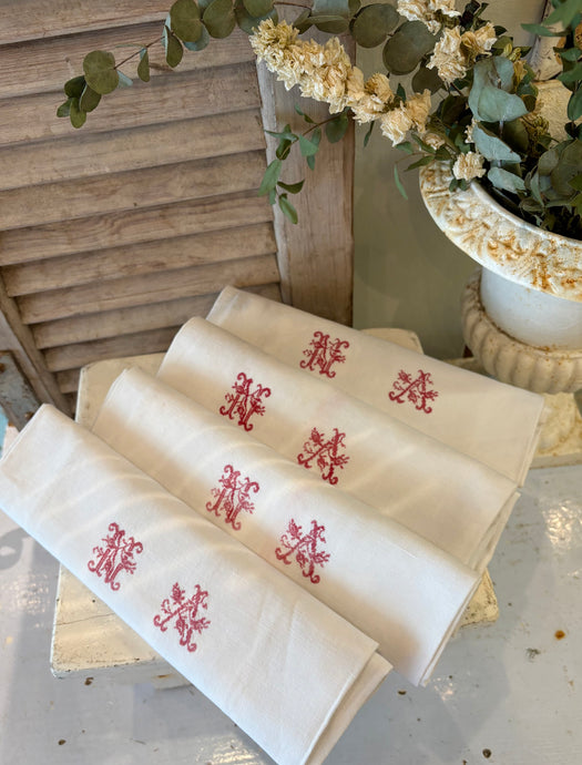 French Monogram Napkins