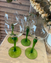 Vintage Green Wine Glasses