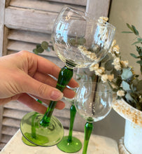 Vintage Green Wine Glasses