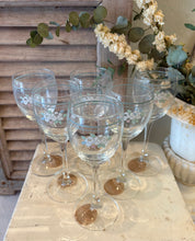 Vintage Floral Wine Glasses