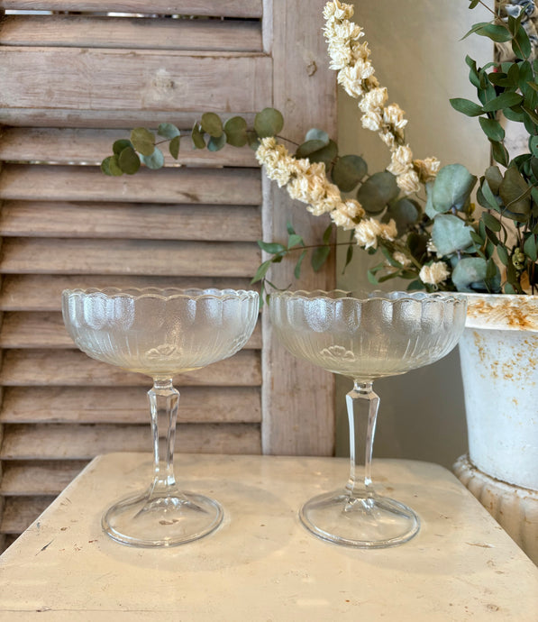 Pair of French Sundae Dishes