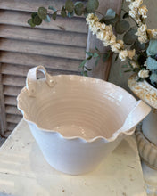Ceramic Scalloped Plant Pot