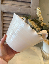 Ceramic Scalloped Plant Pot