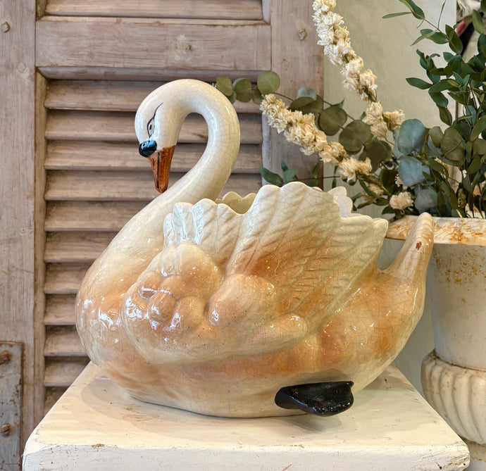 Vintage Swan Planter