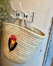 Floral French Market Basket