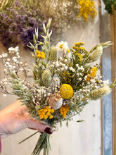 Mini Dried Flower Bouquet - Yellow