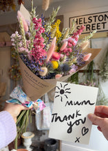 Mother’s Day dried flower bouquet with gypsophila and strawflowers UK